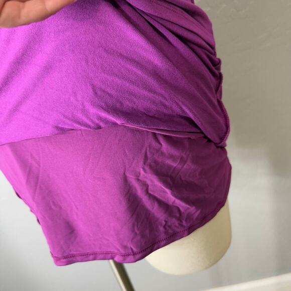 White House Black Market Purple Ruched Sheath Dress, S - Picture 5 of 7